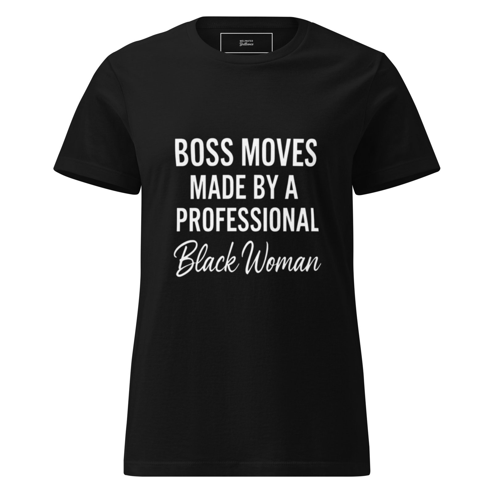 Boss Moves – Professional Black Woman Softstyle T-Shirt - Image 1