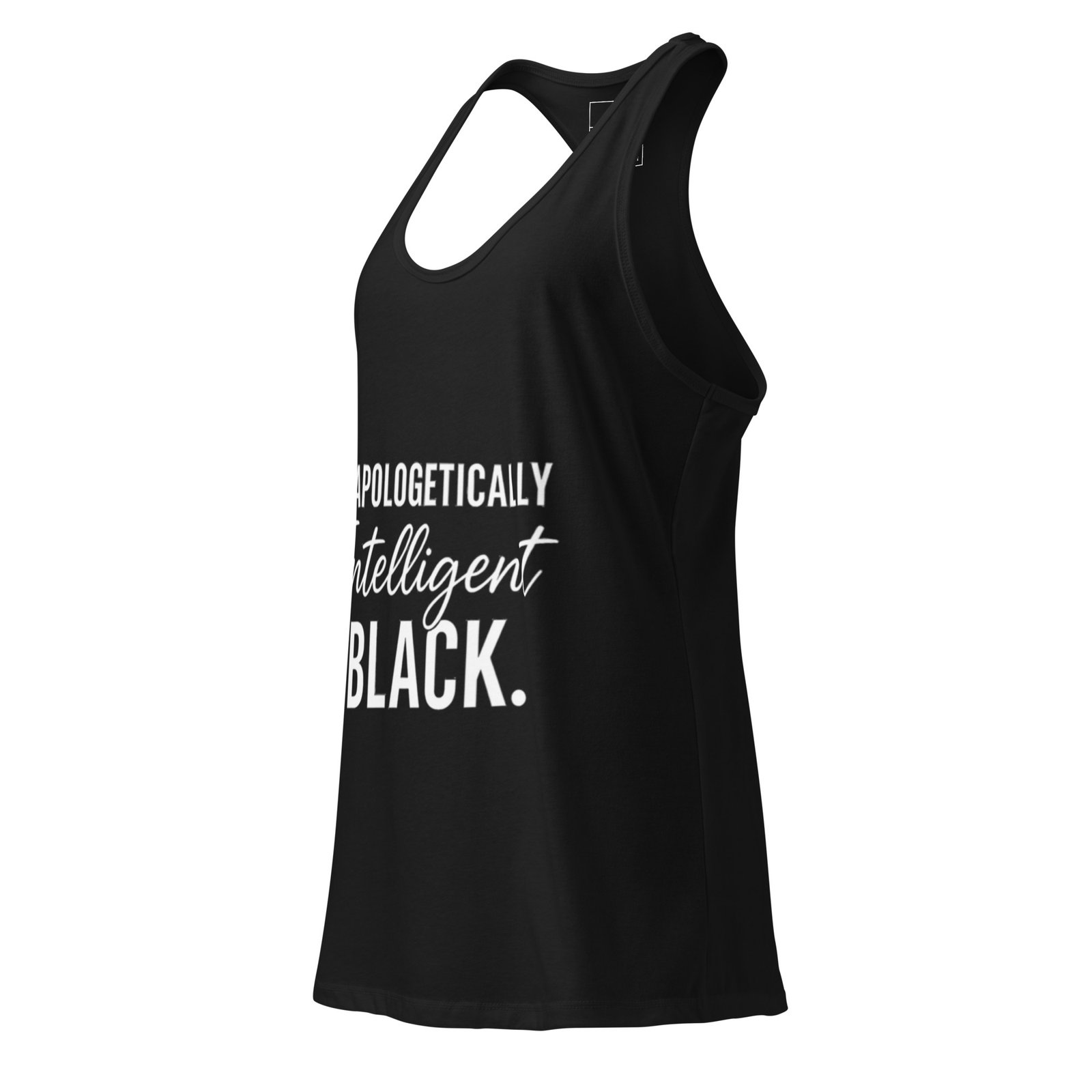 Unapologetically Intelligent Black Racerback Tank – Empowerment Fit for Queens - Image 3